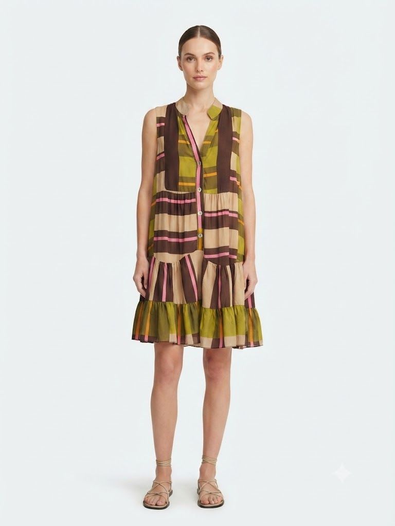 Geometric Patchwork Dress
